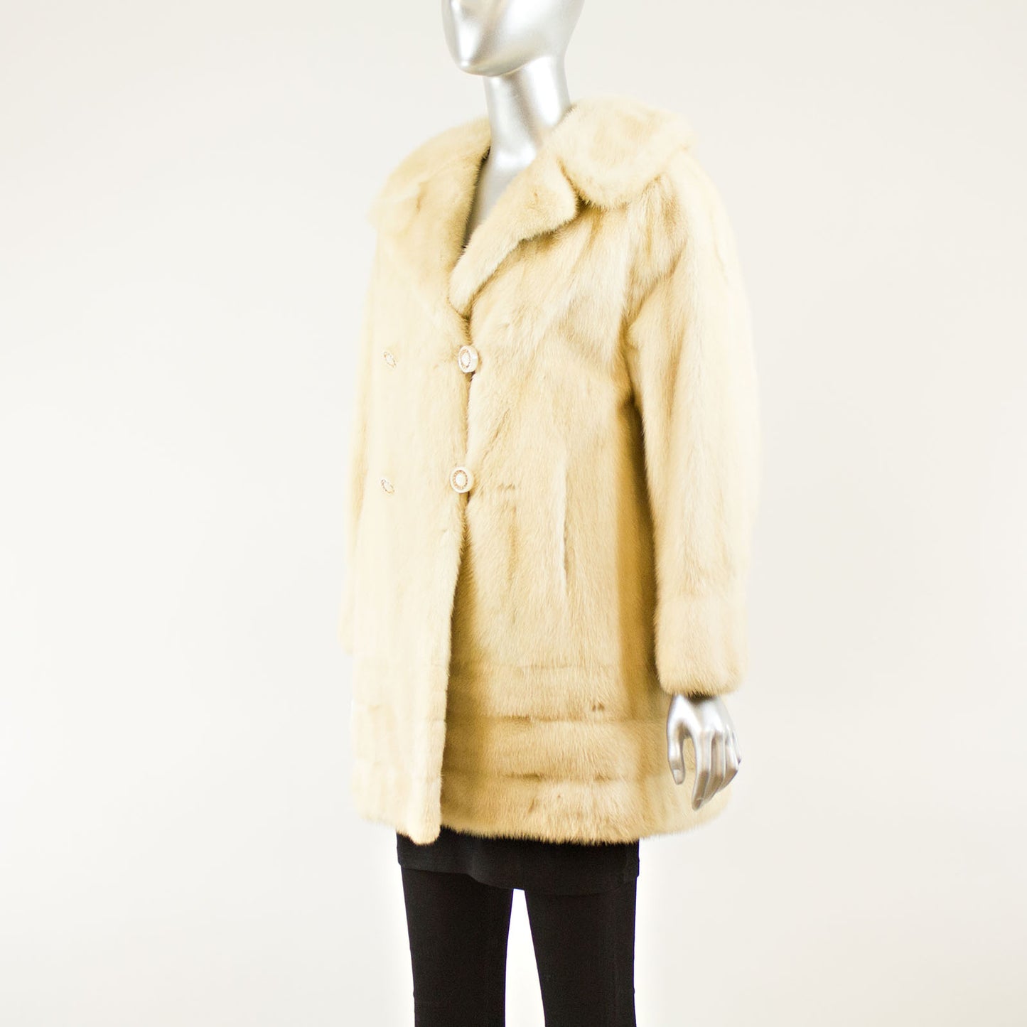 Pearl Mink 3/4 Coat - Size XS