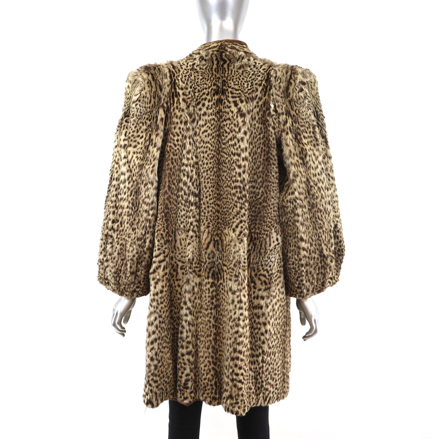 VALENTINO Leopard Printed Rabbit Coat- Size M-L