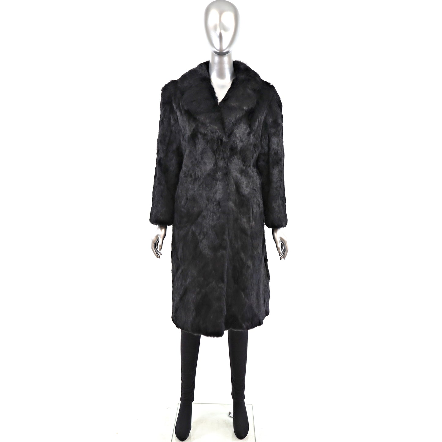 Black Rabbit Coat- Size M