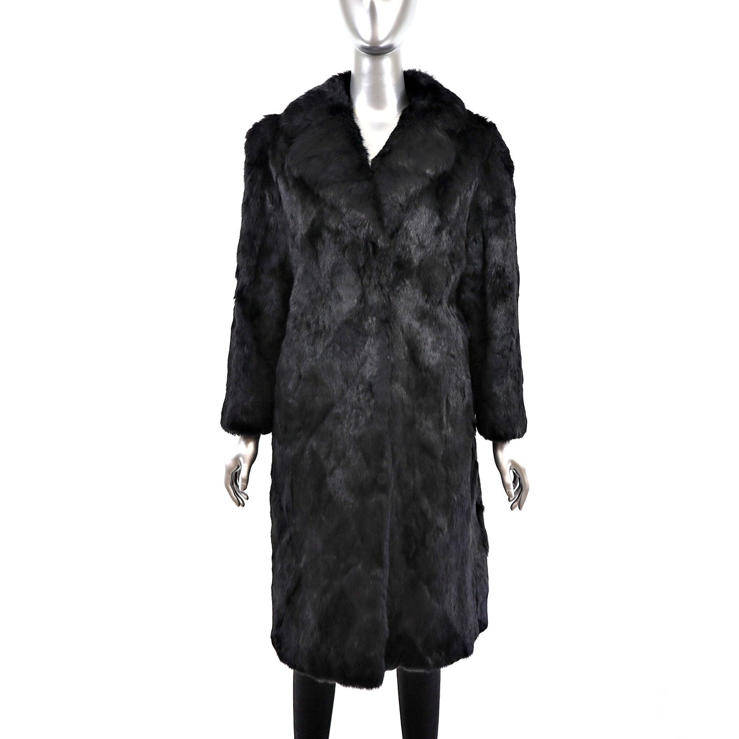Black Rabbit Coat- Size M