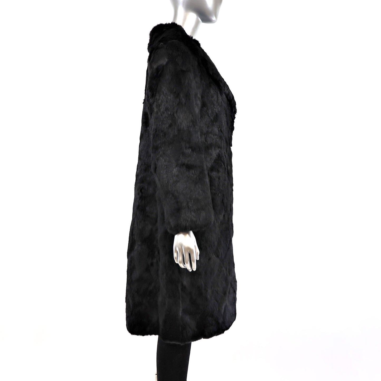 Black Rabbit Coat- Size M