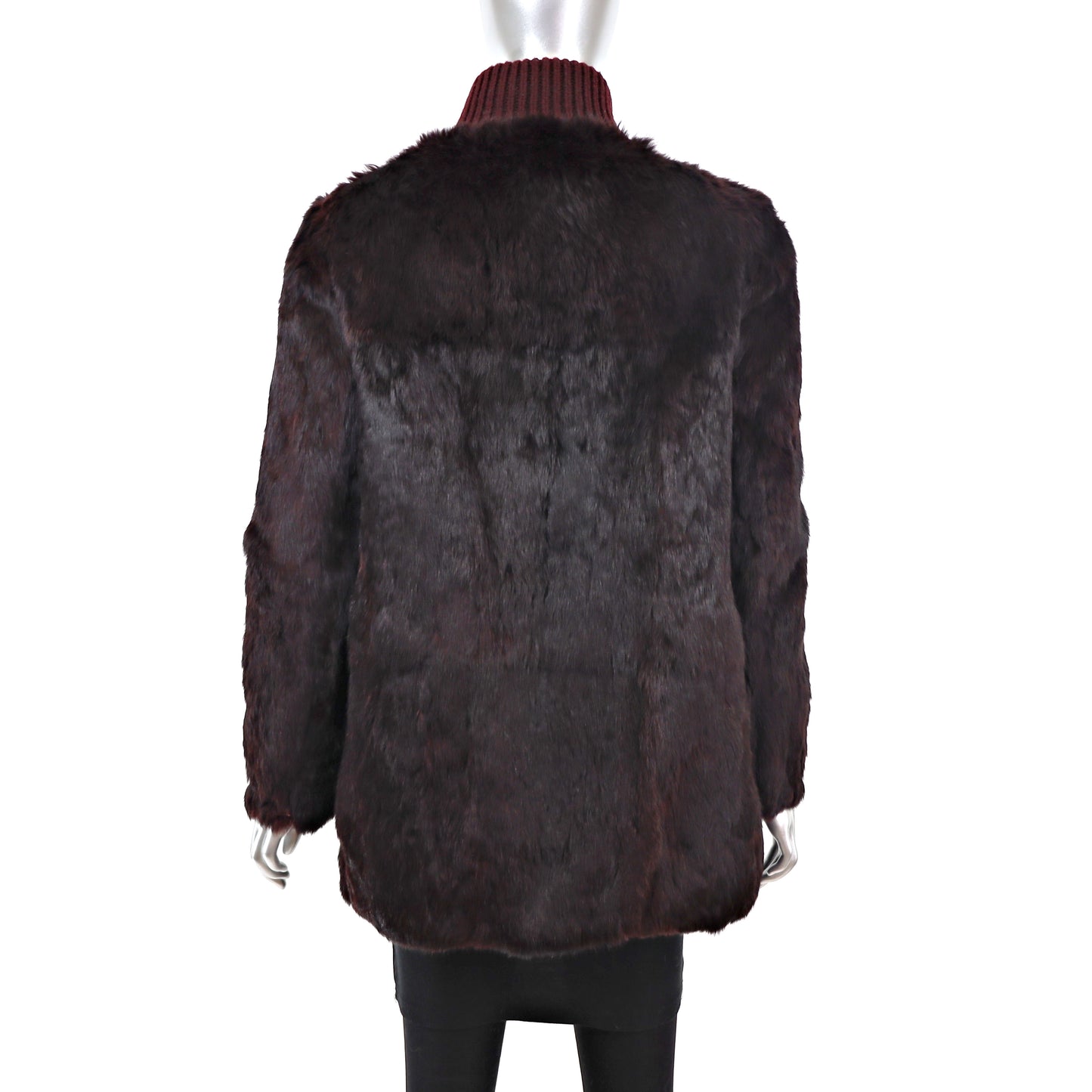 Burgundy Rabbit Jacket- Size S