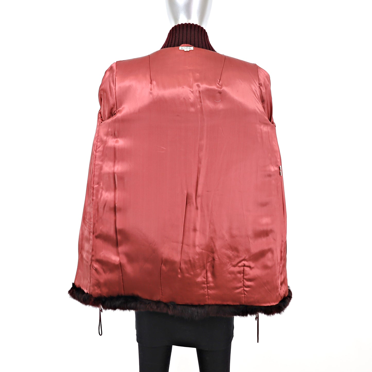 Burgundy Rabbit Jacket- Size S