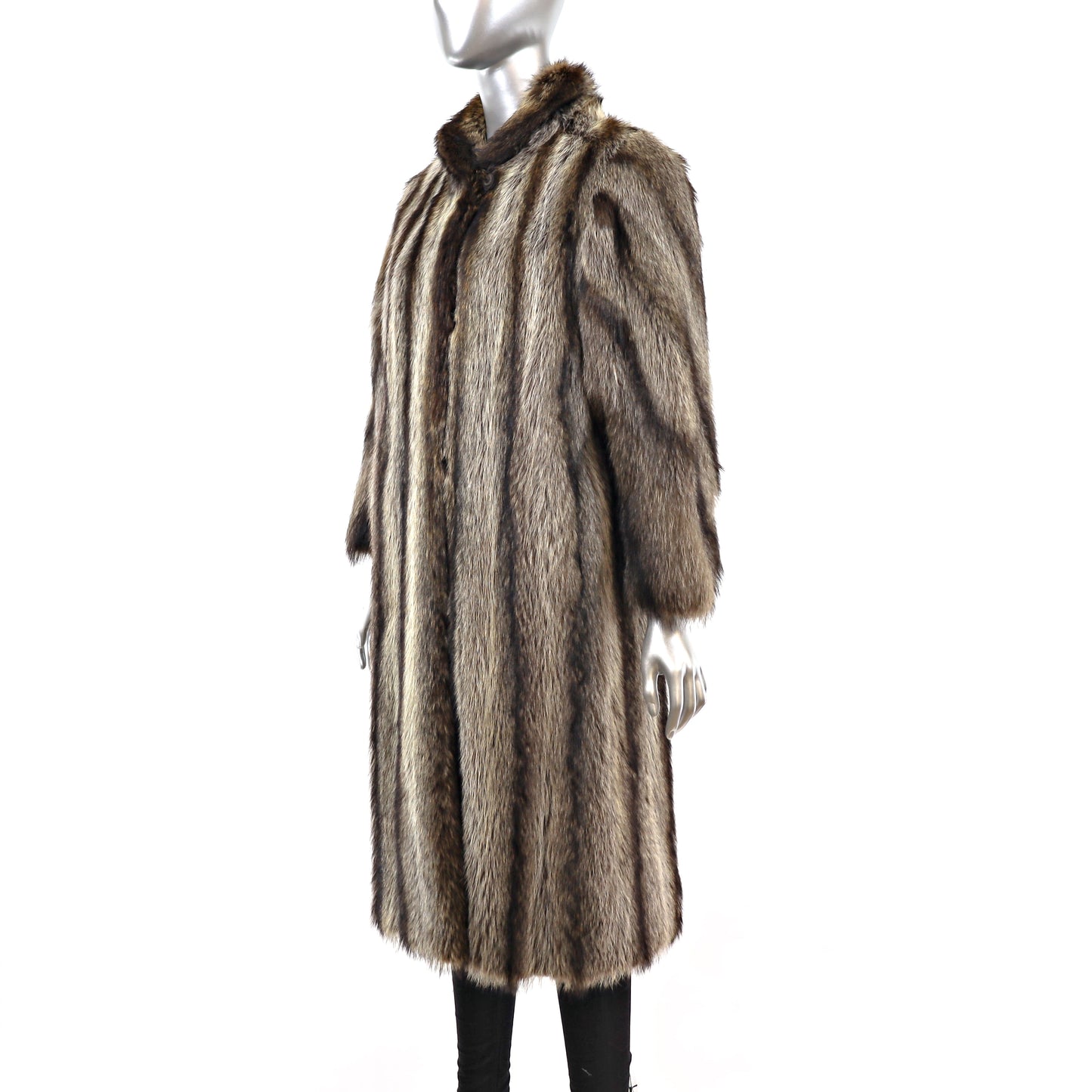 Full Length Raccoon Coat- Size M