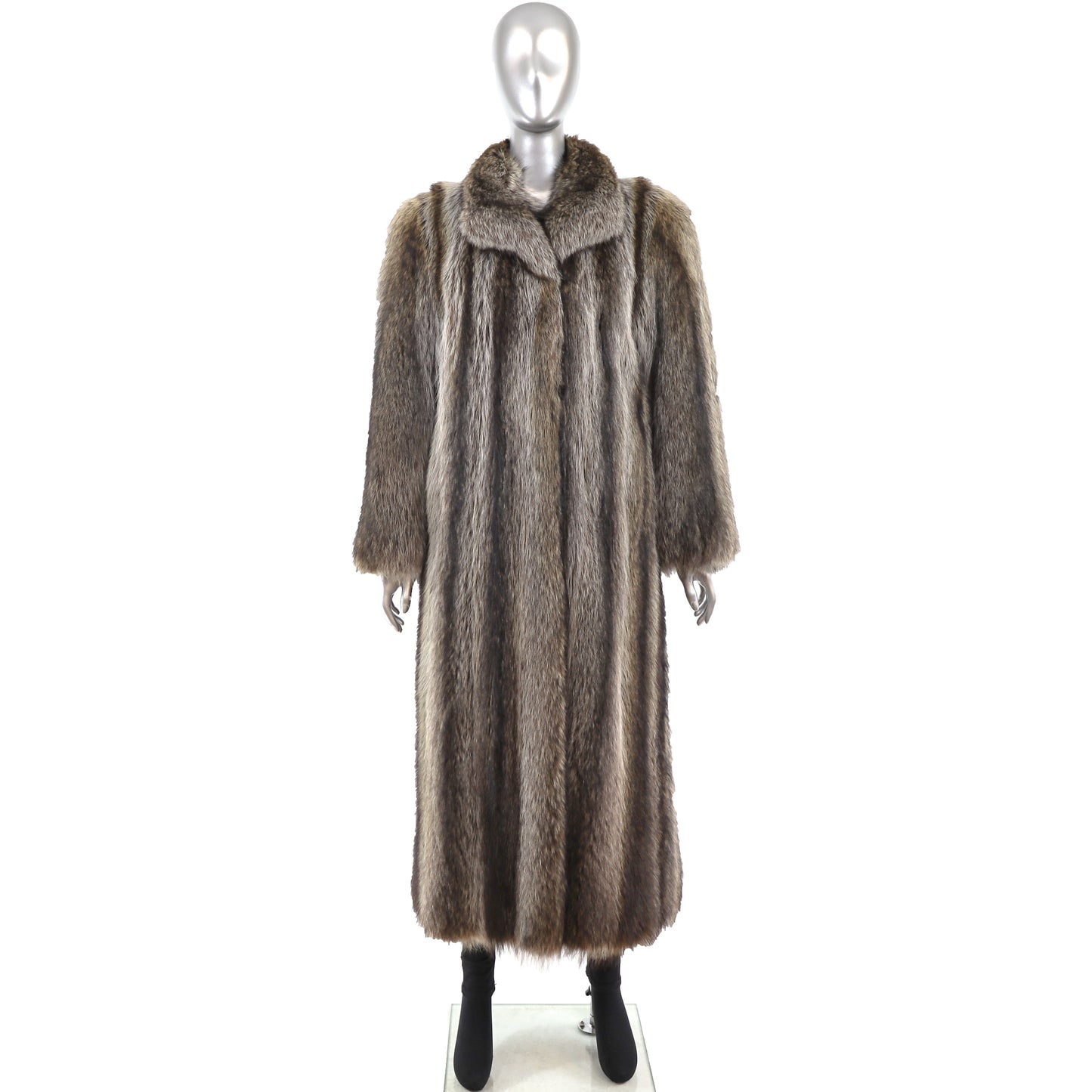 Full Length Raccoon Coat- Size M