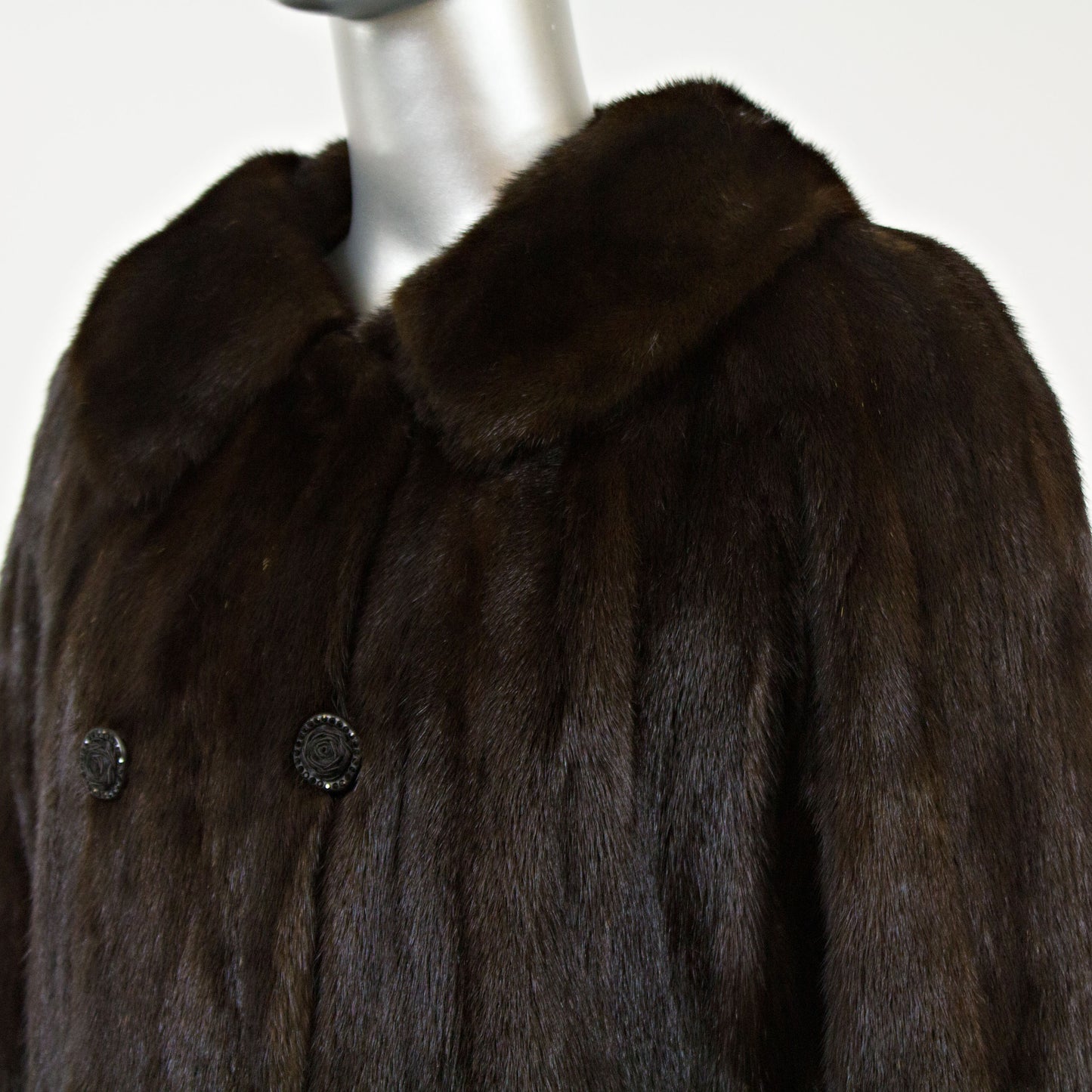 Black Mink Coat- Size M