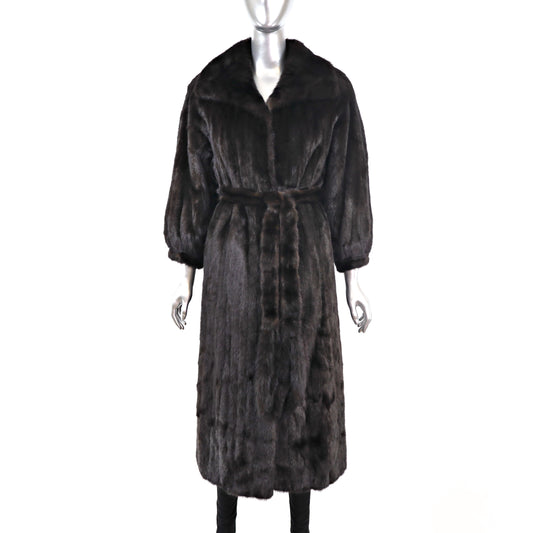 Black Mink Coat- Size S