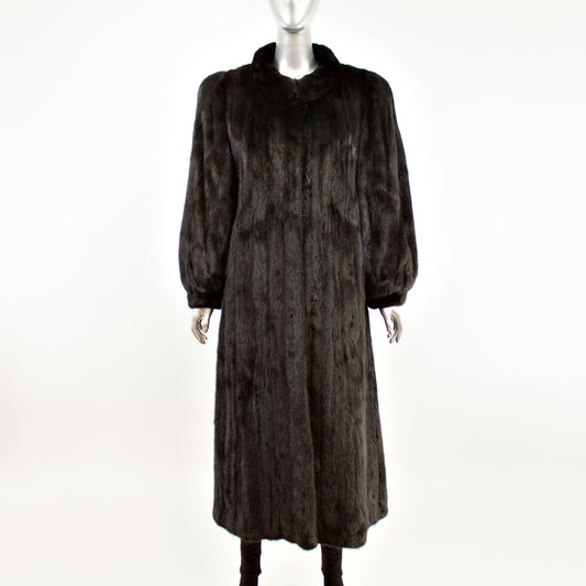 Black Mink Coat- Size M