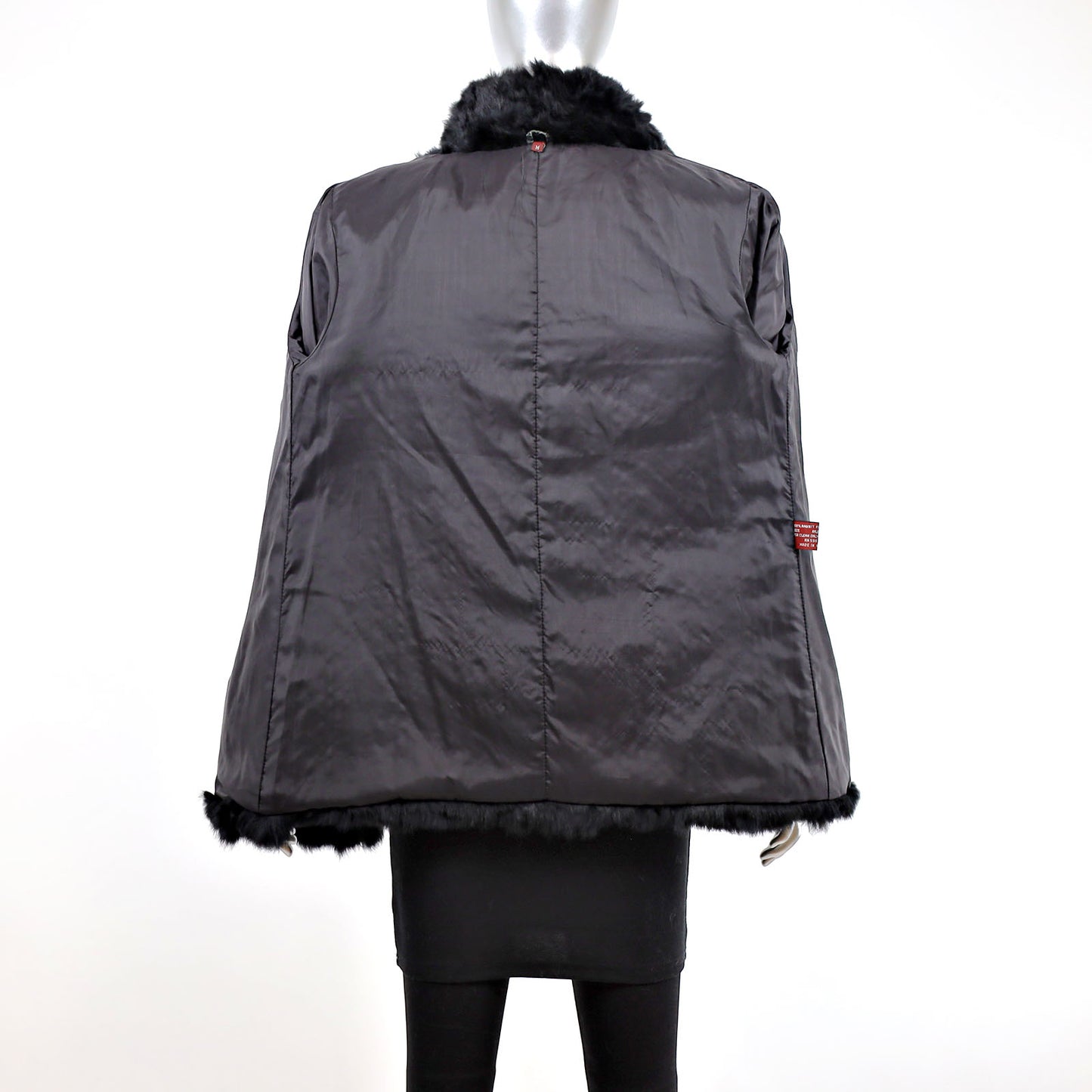 Section Black Rabbit Jacket- Size S (Vintage Furs)