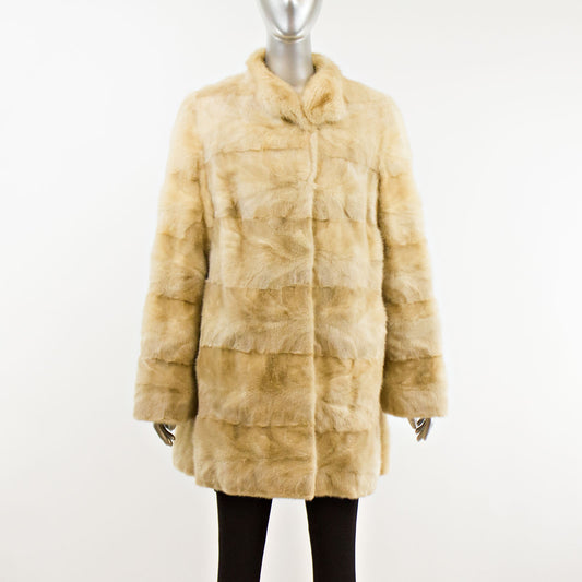 Sapphire Section Mink 3/4 Coat- Size L