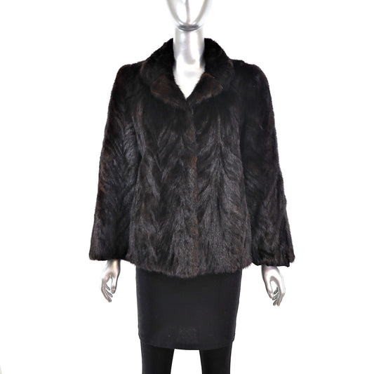 Section Black Mink Jacket- Size S