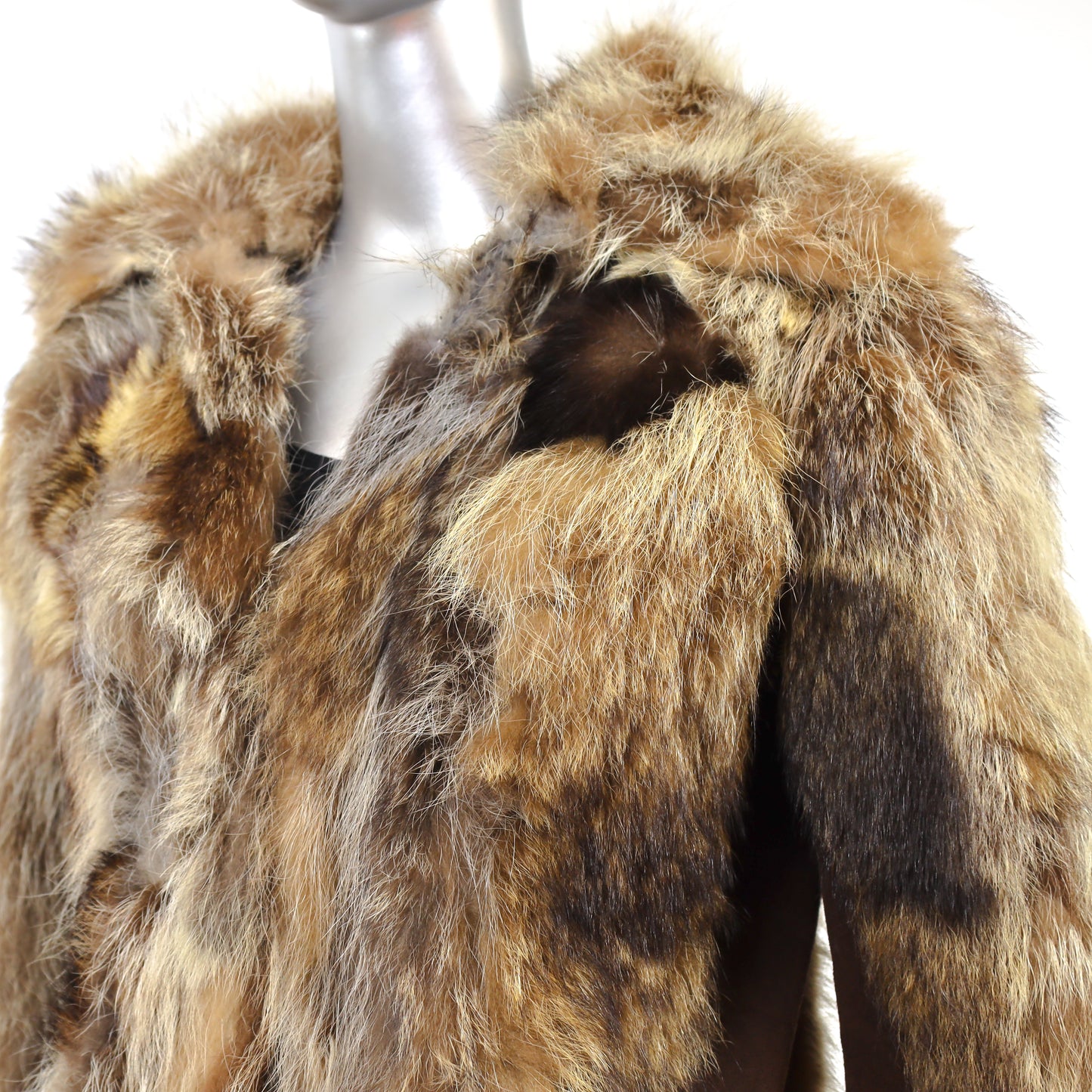 Section Raccoon Jacket with Suede Trim- Size S (Vintage Furs)