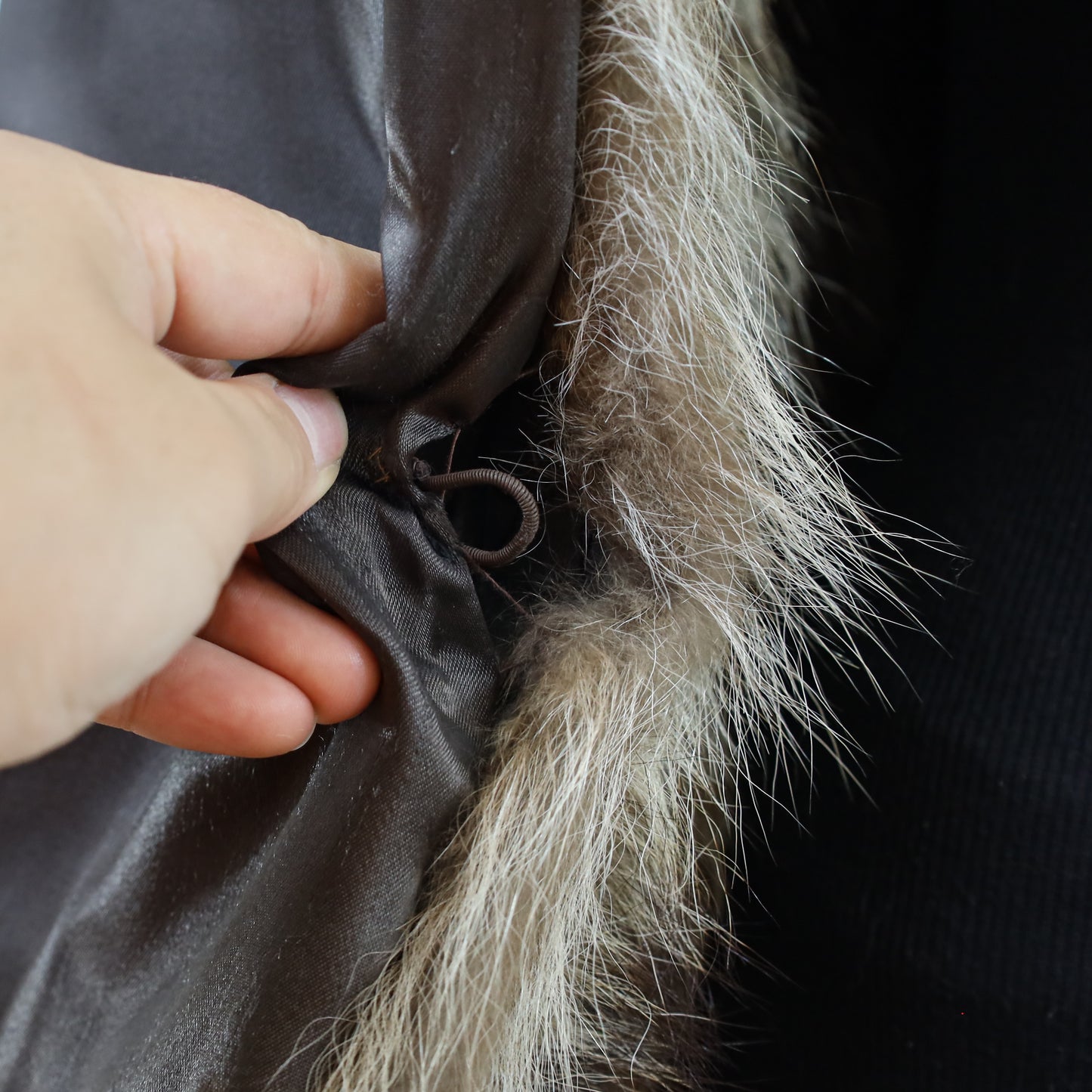 Section Raccoon Jacket with Suede Trim- Size S (Vintage Furs)