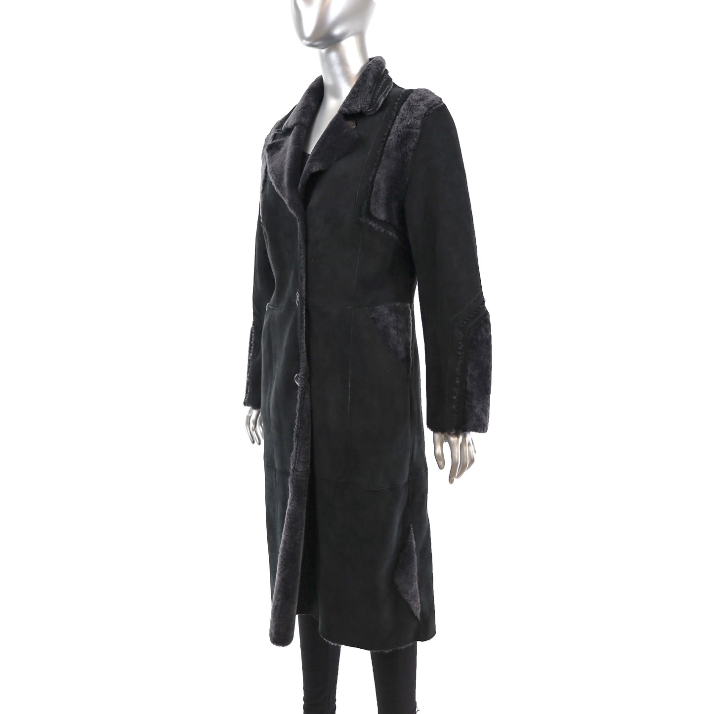 Full Length Shearling Coat- Size XS