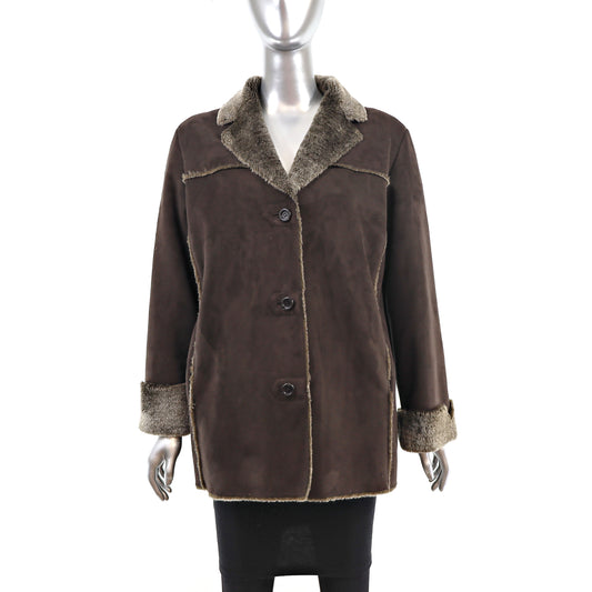 Faux Shearling Jacket- Size S