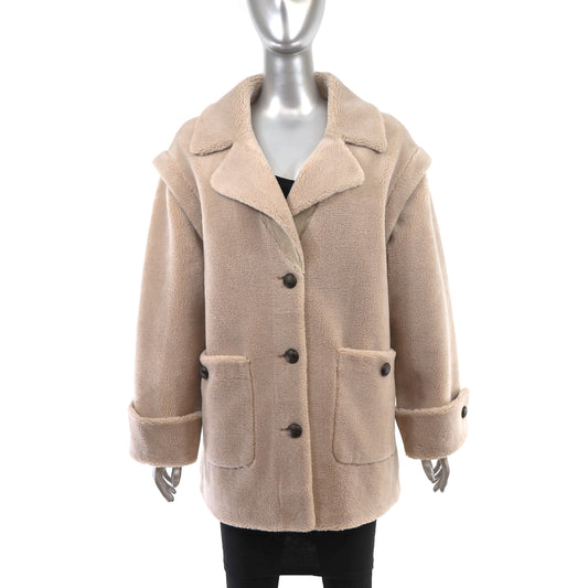 Faux Shearling Jacket- Size L