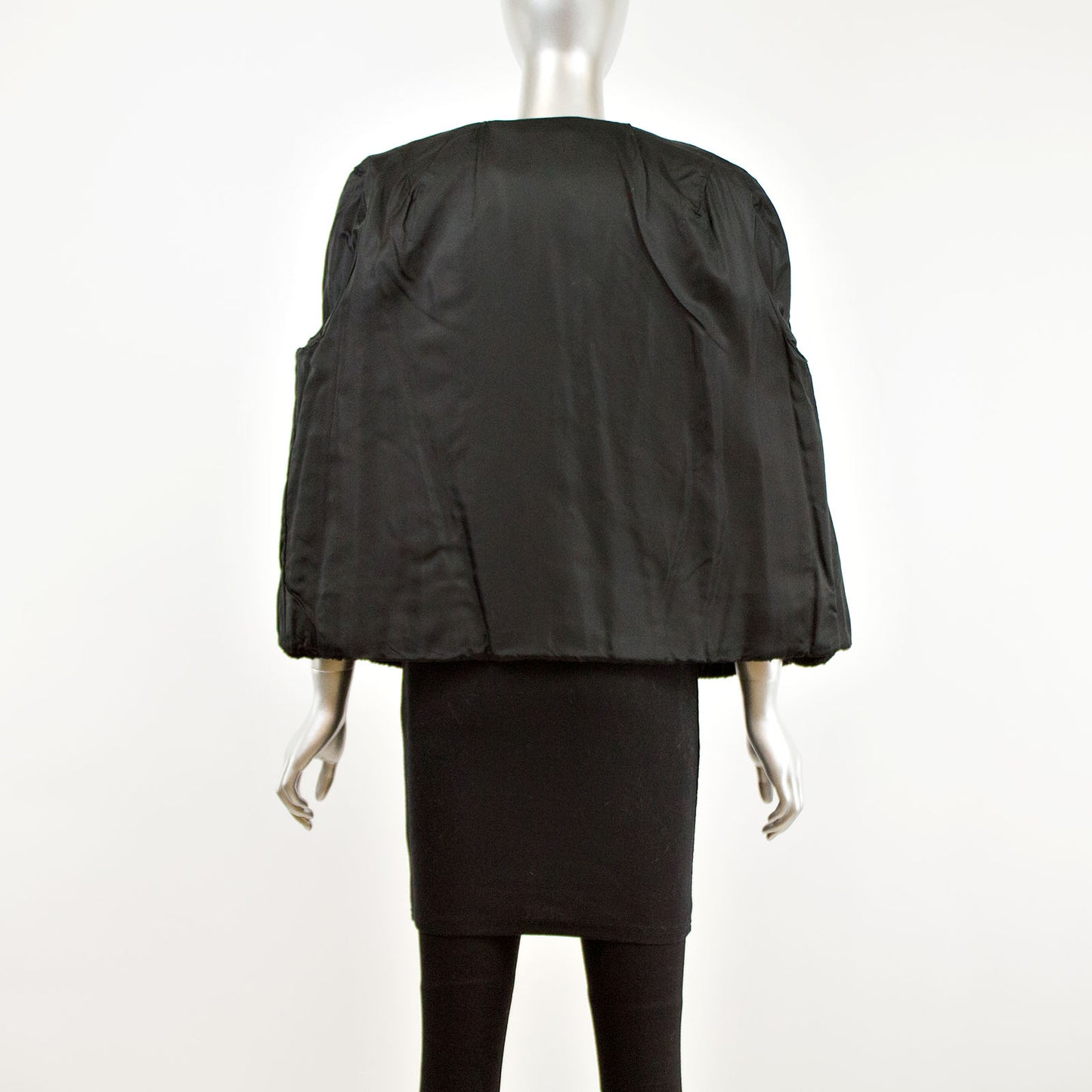 Swakara Lamb Jacket with Ranch Mink Collar- Size L