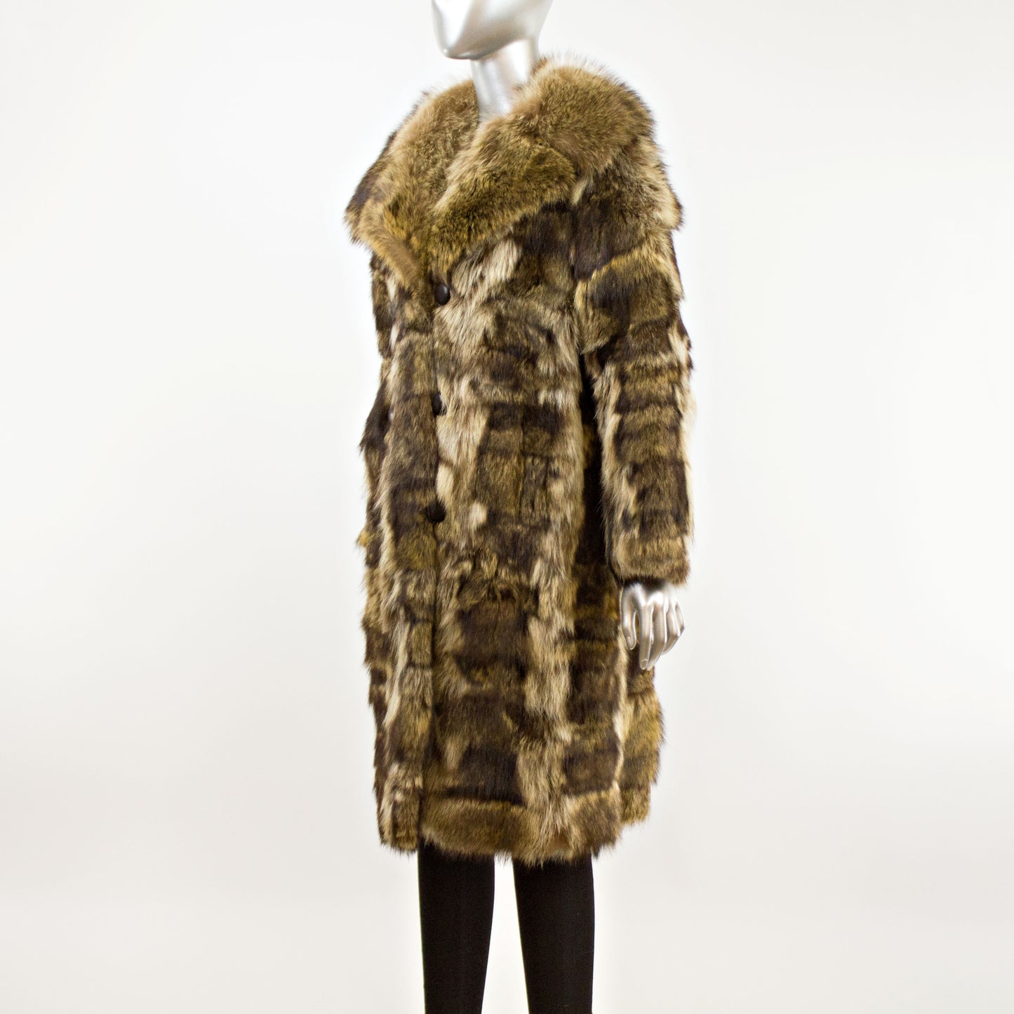 Women's Raccoon Coat- Size M